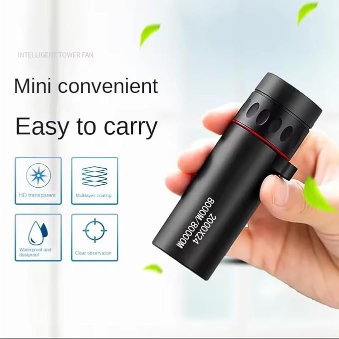 Compact High Power Monocular Telescope, 8X Magnification Portable Single Tube - Image 2