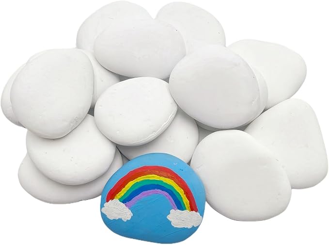 lifetop 24PCS White Painting Rocks, Decoration, Medium Rocks by lifetop