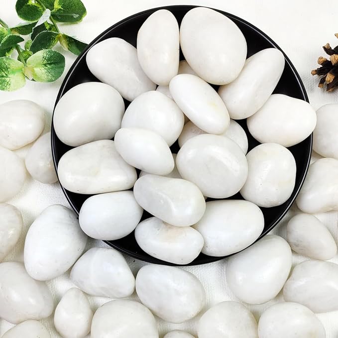 YISZM 20lbs White River Rocks, 1-2 Inch Natural Pebbles by YISZM-ForYourNaturalLife