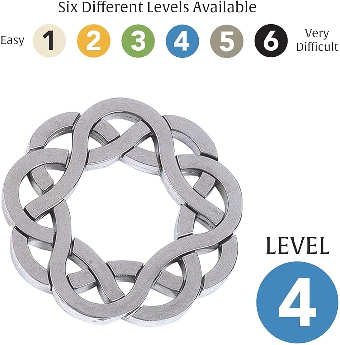 BePuzzled |Coaster Hanayama Metal Brainteaser Puzzle Mensa Rated Level 4 - Image 5
