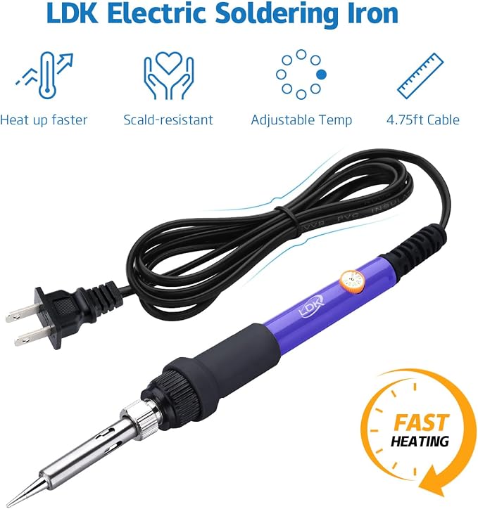 LDK Electric Soldering Iron Kit & Dual Temp Mini Heat Gun Heat Tools - Image 2