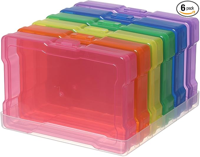 novelinks 6 Pcs 4"x6" Plastic Photo Storage Boxes by novelinks