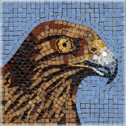 Easy Mosaic Set for All Ages, Build a Real Mosaic, DIY Square 5.9inch Eagle by ALEA+Mosaic