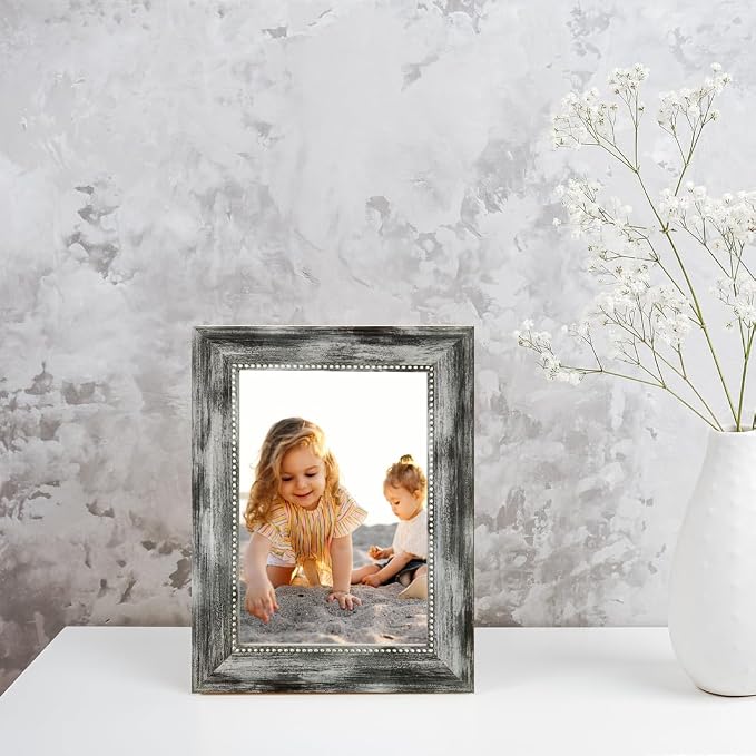 4x6 Picture Frames Set of 4 Vintage Photo Frame, Rustic Retro Photo Frame - Image 5
