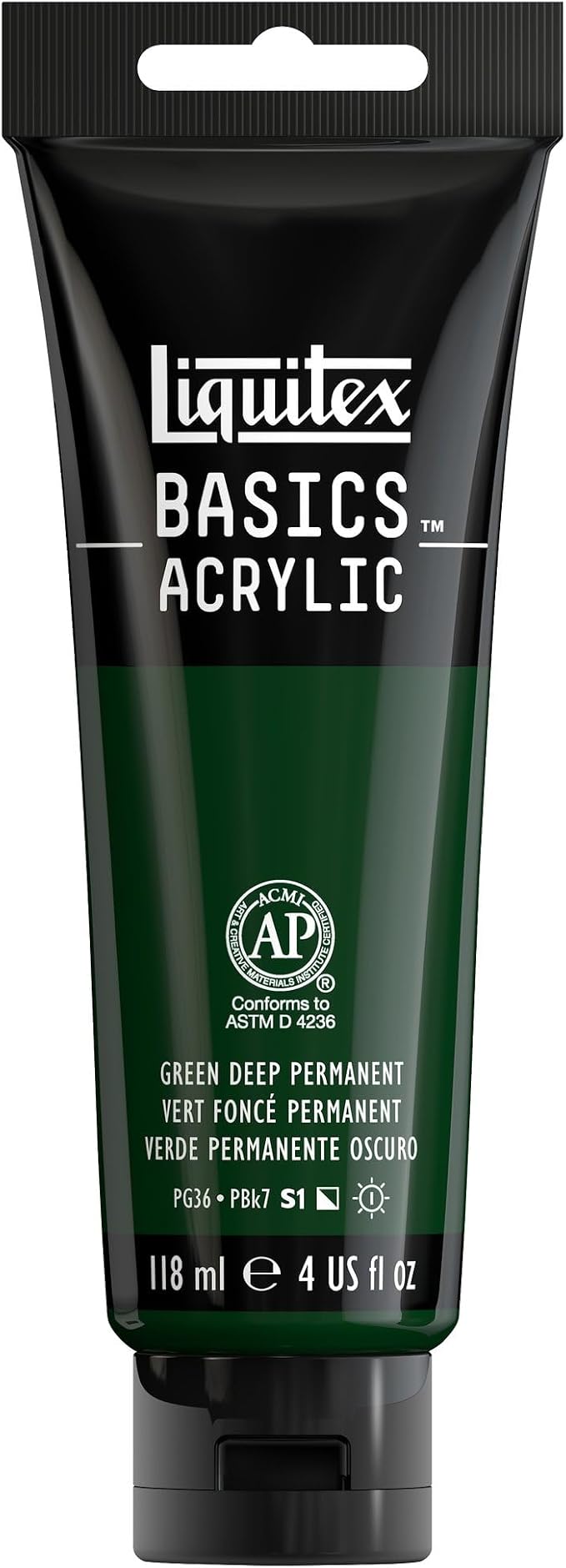 Liquitex BASICS Acrylic Paint, 118ml Tube, Permanent Green Deep by Liquitex