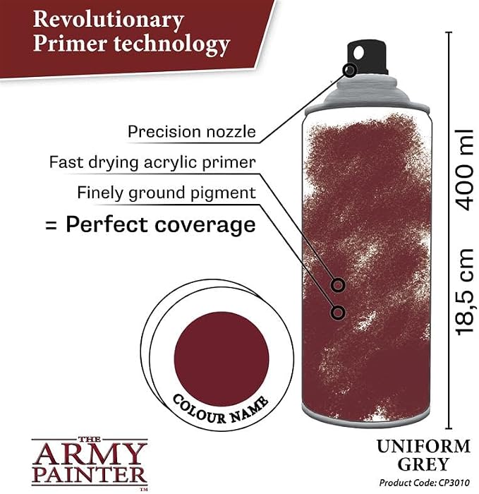 The Army Painter, Colour Primer: Uniform Grey, 13.5oz - Image 4