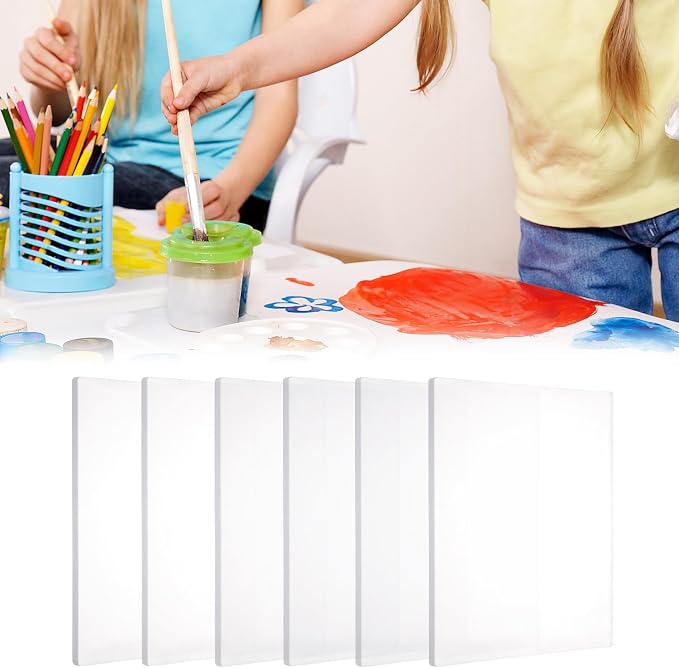 QWORK Monoprinting Print Plate, 6 Pack 8" X 10" Gel Plate, A4 Art Plate - Image 8