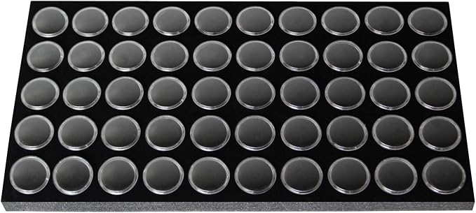 Ikee Design Jewelry Storage Tray Insert, 50 Gemstone Display Jars, Home - Image 4