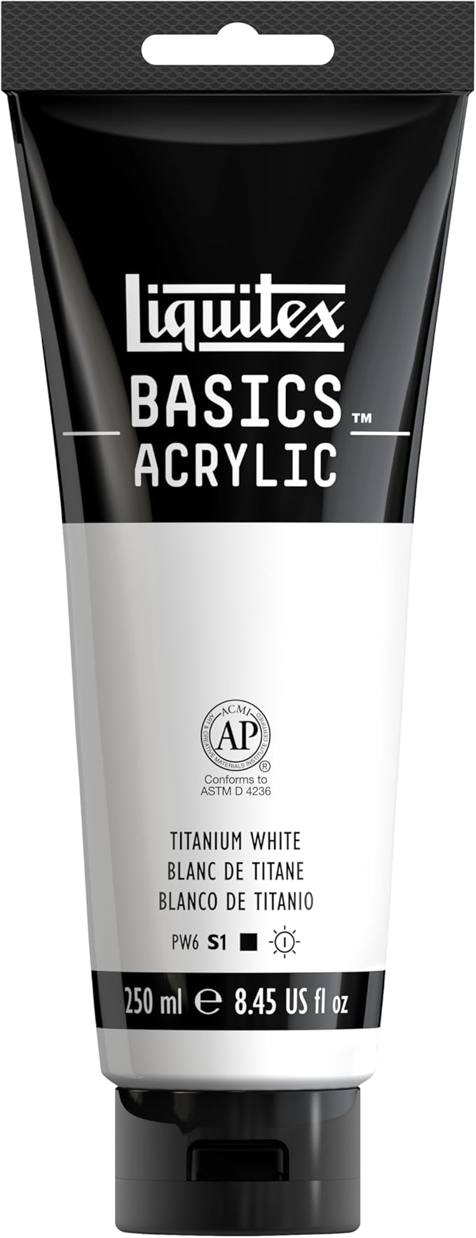 Liquitex BASICS Acrylic Paint, 250ml Tube, Titanium White by Liquitex