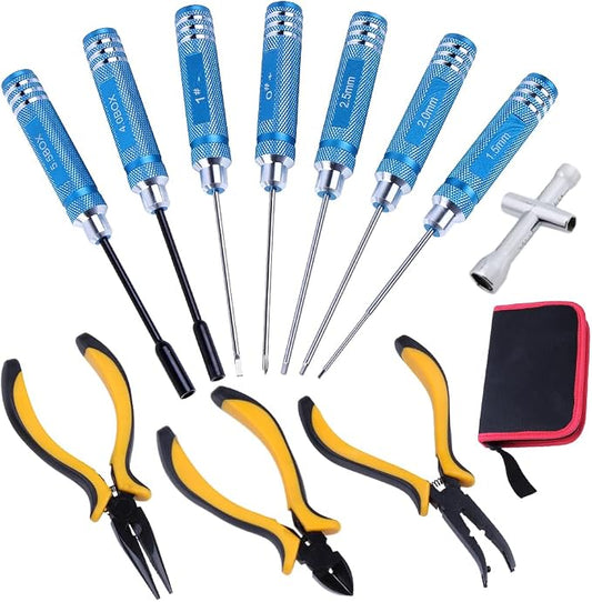 Hobbypark 11 in 1 Professional Multi RC Tools Kits Box Set Hex Driver Allen by HobbyPark
