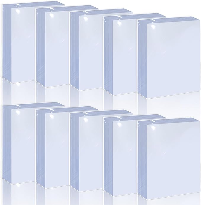1000 Counts Premium Standard Baseball Trading Card Sleeves, Plastic Clear by Unknown