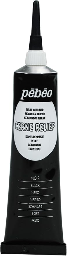 Pebeo Vitrail, Cerne Relief Dimensional Paint, 37 ml Tube by Unknown
