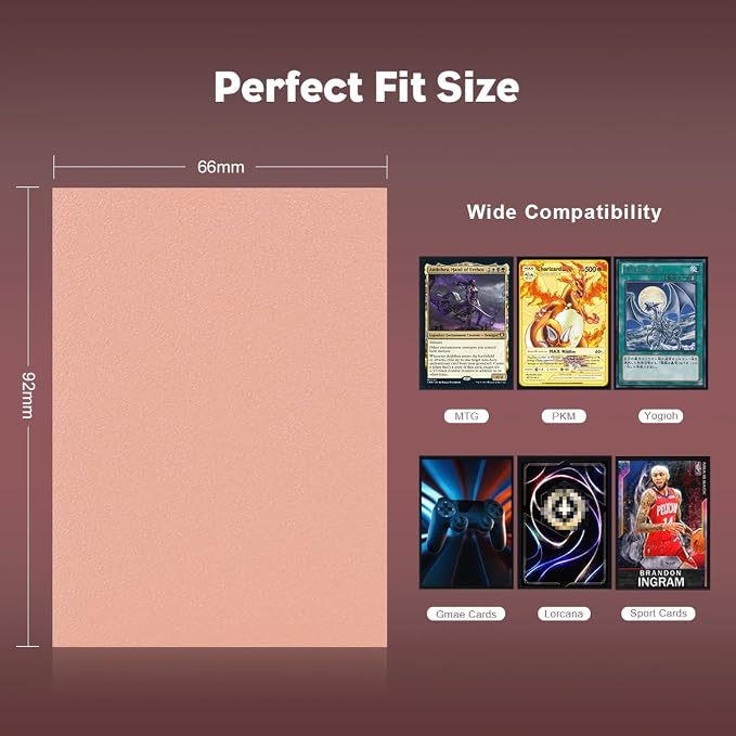Peach Pink Dual Matte Card Sleeves, Katomula Card Sleeves - Image 4