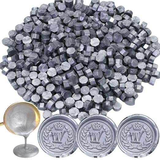 300Pcs Silver Sealing Wax Beads, Vintage Wax Seal Beads by Unknown