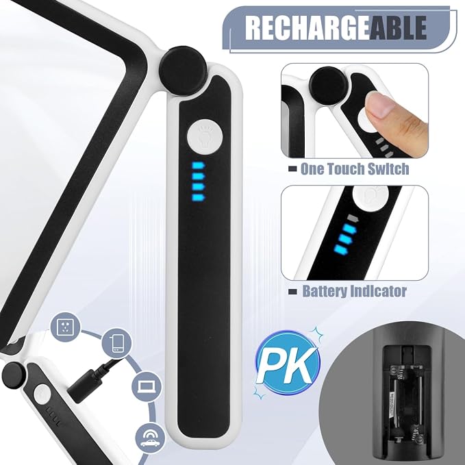 Magnifying Glass for Reading, Rechargeable 5X Large Page Magnifier - Image 5