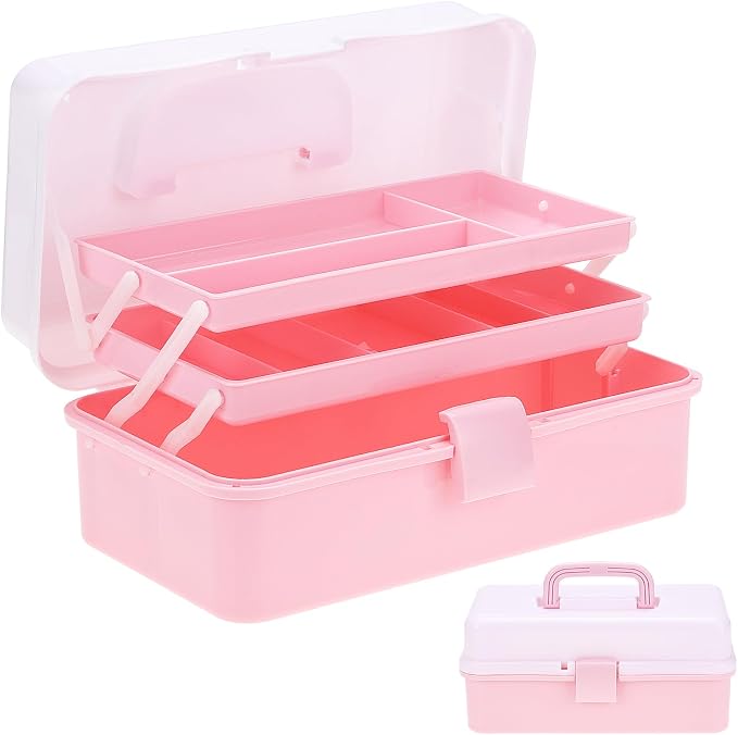 Hair Accessories Organizer, Tackle Box Craft Storage Portable Folding Toolbox by Outuxed