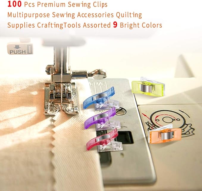 Sewing Clips 100 PCS with Tin Box, Sewing Supplies and Quilting Supplies - Image 4