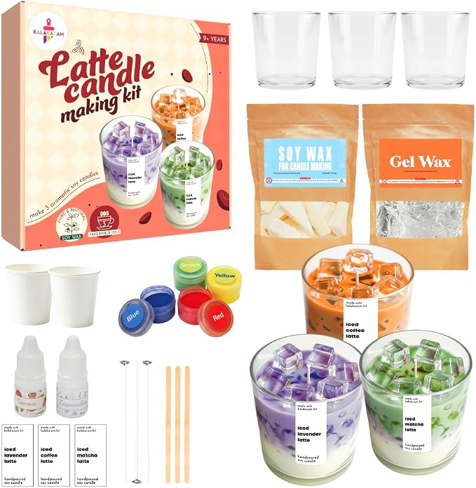 Kalakaram Latte Candle Making Kit | Make 3 Aromatic Candles by KALAKARAM