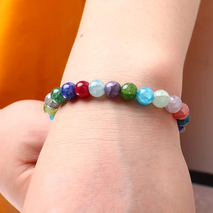 400PCS Natural Stone Beads 8MM Agate Spacer Beads Bulk - Image 2