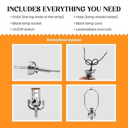 Creative Hobbies® ML93HA Antique Brass Finish Make-A-Lamp Kit - Image 5