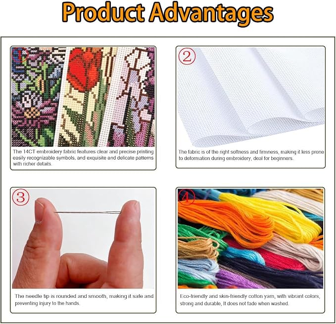 DYAIANGMU Scenery 6 Pcs Cross Stitch Bookmark Kit - Image 6