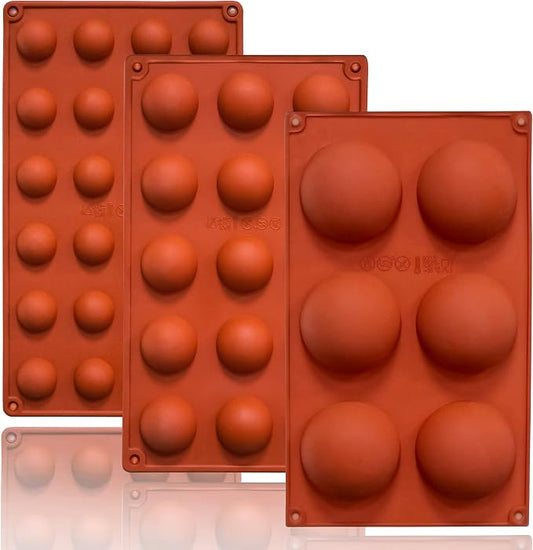 Lerykin Semi Circular Silicone Molds, Non-Stick Silicone Chocolate Molds by Lerykin
