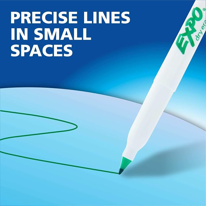 EXPO Dry Erase Markers, Low Odor Ink, Ultra Fine Tip, Organization, School - Image 9