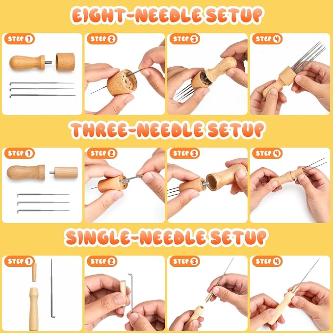 118-Piece Needle Felting Kit Professional, 100 Felting Needles - Image 2