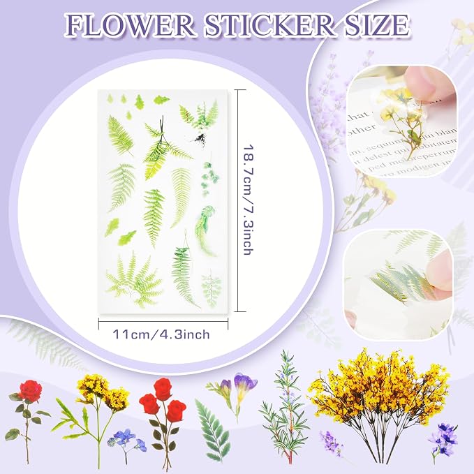 36 SheetsFlower Stickers for Scrapbooking - Image 2