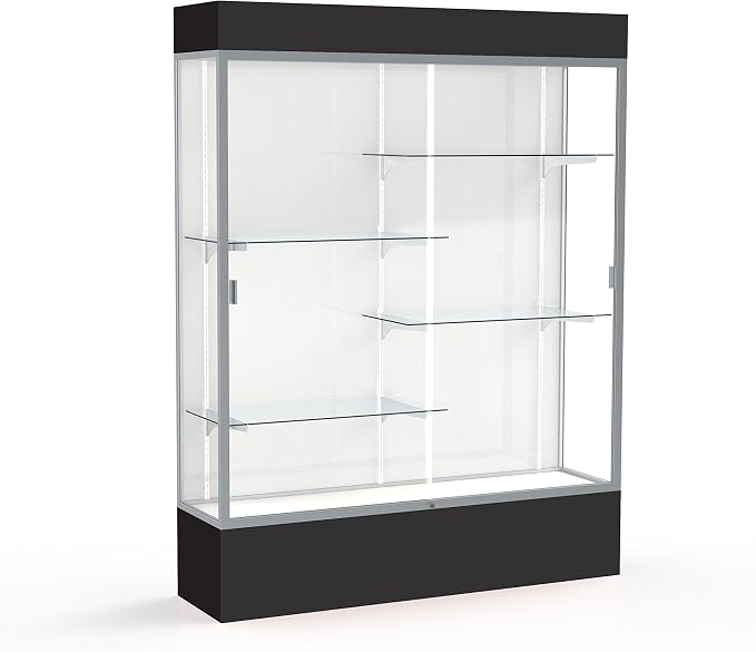 Waddell Spirit Lighted Floor Display Case, Satin Finish by WADDELL
