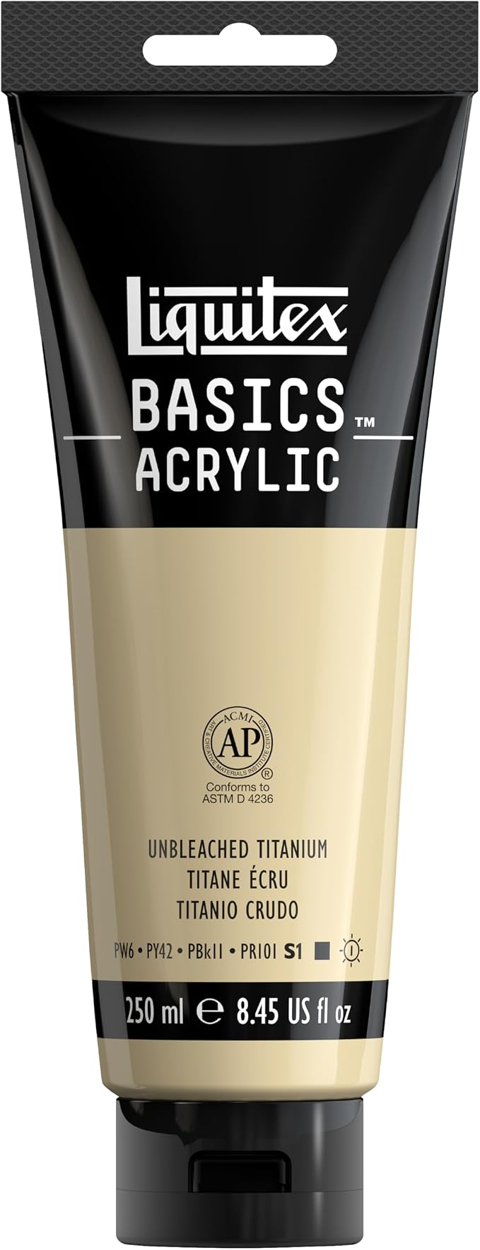 Liquitex BASICS Acrylic Paint, 250ml Tube, Unbleached Titanium by Liquitex