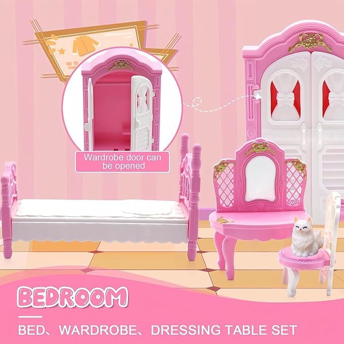 36Pcs Dollhouse Furniture Sets, Miniature 1:12 Scale Doll House Accessories and - Image 5