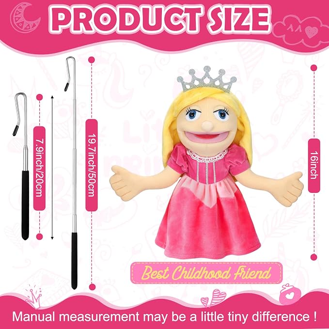 Soulchen 16 Inch Pink Hand Puppets - Image 2
