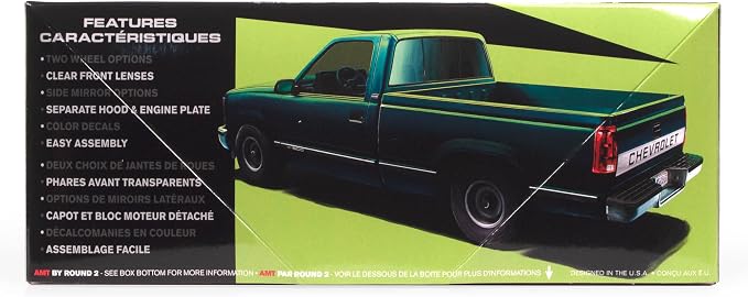 AMT 1992 Chevrolet Silverado Shortbed Fleetside Pickup Easy Build 1:25 Scale - Image 3