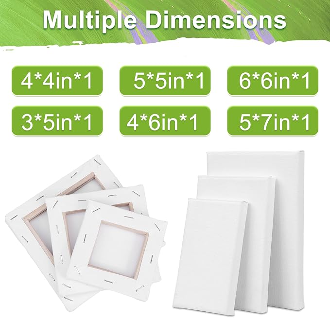 6Packs Mini Stretched Canvases for Painting - Image 2
