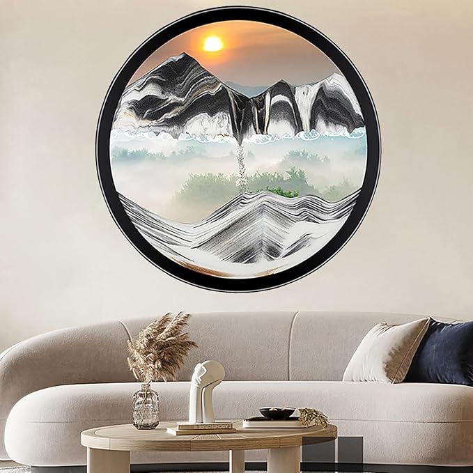 TNSLGHS Moving Sand Art, Wall Mounted Sand Art Liquid Motion, 360°Rotate Moving by Unknown