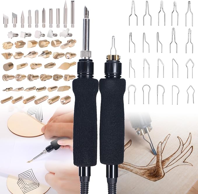 YIHUA 939D-II Pyrography Pen Wood Burning Kit Station 2-in-1 Solid-Point - Image 3