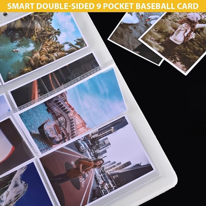 50 Pack, 9 Pocket Page Protector, Trading Card Sleeve, Baseball Card Sheets or - Image 3