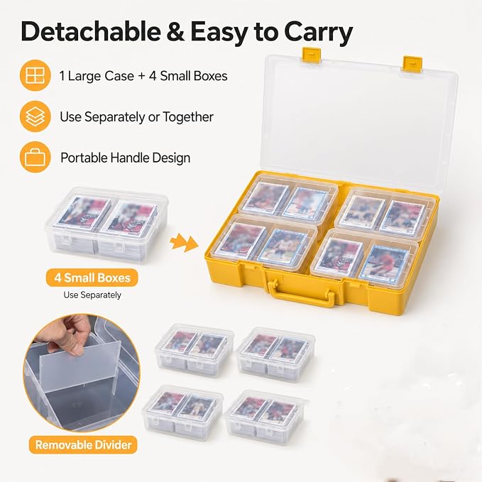 ALCYON 1600+ Trading Card Storage Box, Waterproof Plastic TCG Card Organizer - Image 4