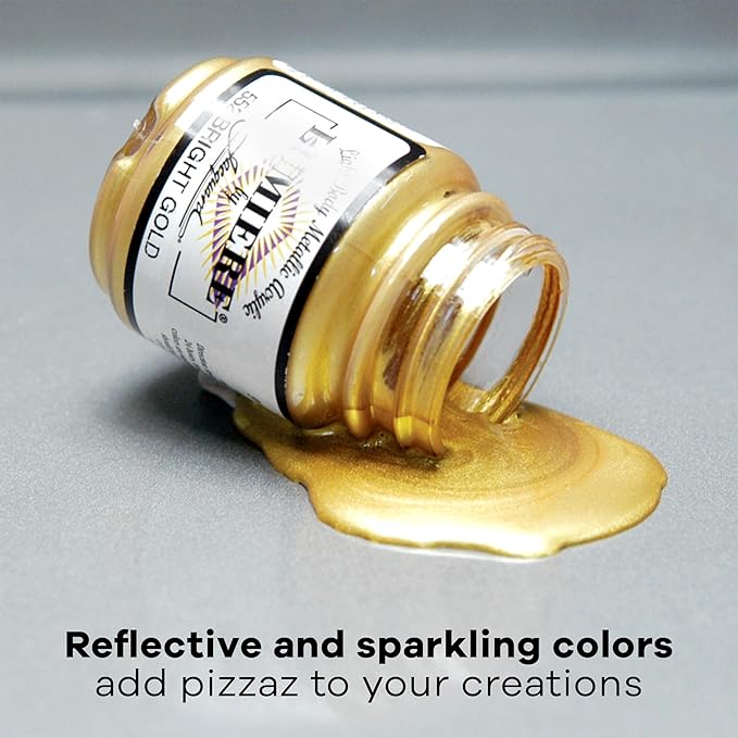 Jacquard Lumiere 2.25oz Fabric Paint Rose Gold - Image 4
