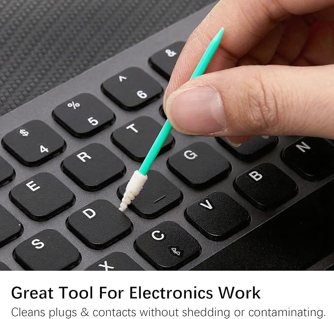 200 Pcs Cleaning swabs, Lint Free High Density Foam Sponge Lab Tip Swab Sticks - Image 3