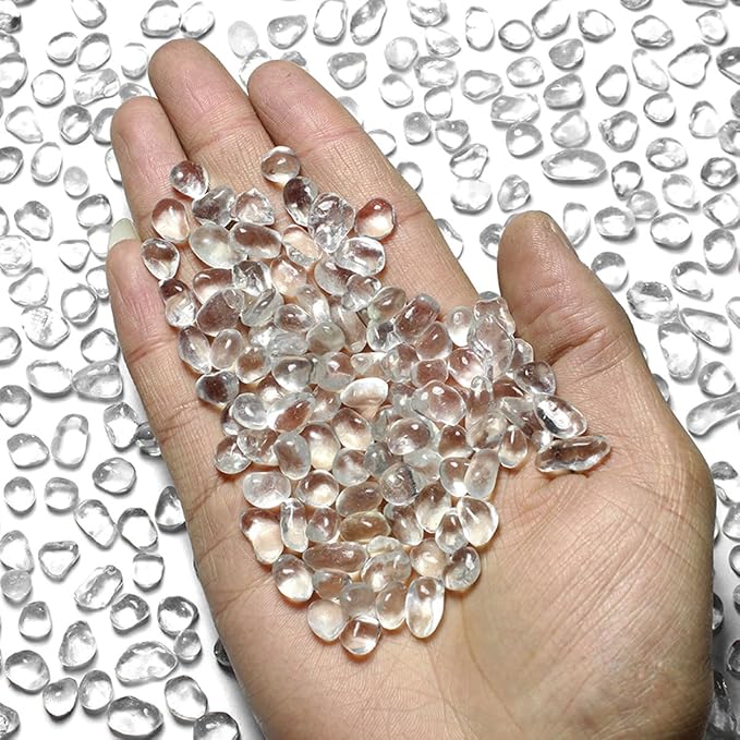 WAYBER Glass Stones, 1Lb/460g Irregular Sea Glass Dercorative Rocks Non-Toxic - Image 5