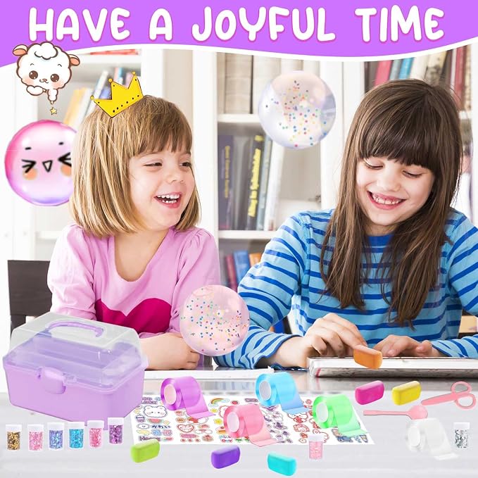 ZiZa Nano Tape Bubble Kit for Kids, DIY Squishy Stress Ball Making Maker Kit - Image 7