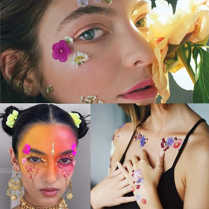 14 Types 37pcs Blue Dried Pressed Flowers - Image 3