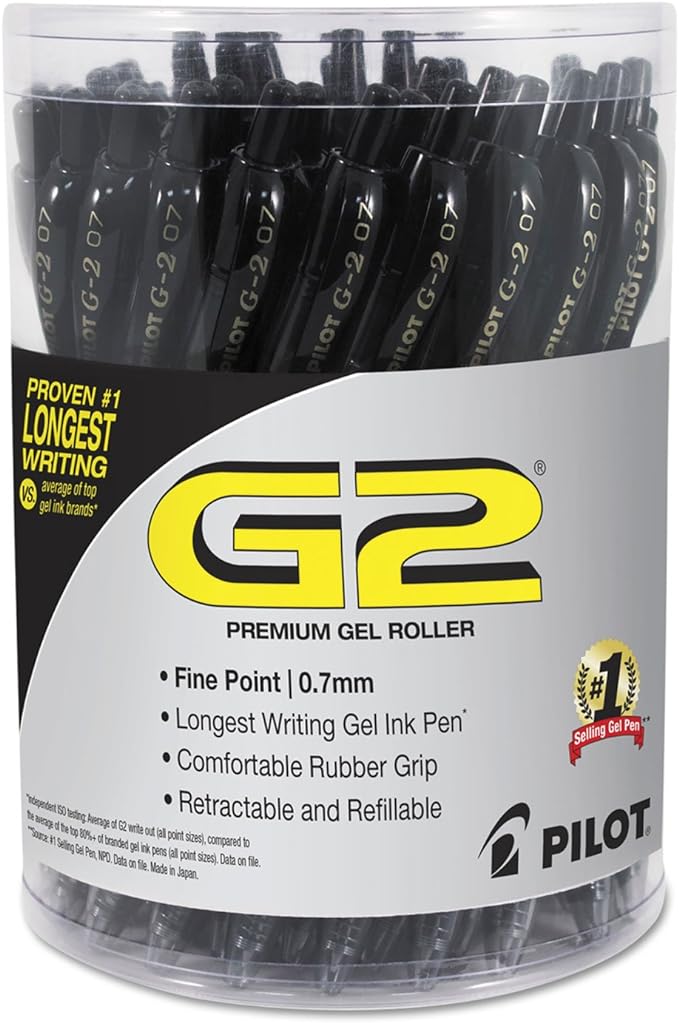 Pilot G2 Premium Gel Roller Pen, Retractable and Refillable, Fine Point 0.7 mm by PilotCorporationofAmerica