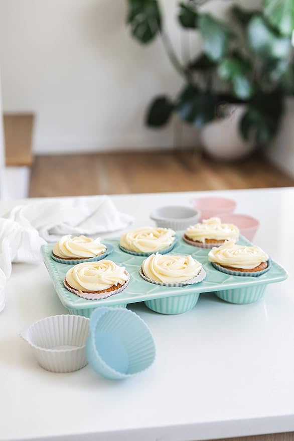 The Silicone Kitchen Reusable Silicone Baking Cups Silicone Muffin Liners - Image 3