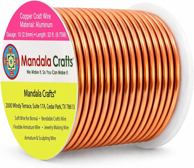 Mandala Crafts 10 Gauge Anodized Aluminum Craft Wire by MandalaCrafts