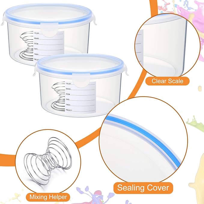 Remerry 8 Sets Paint Container - Image 2