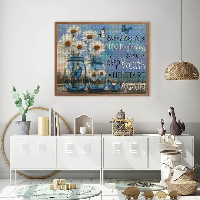Flower Stamped Cross Stitch Kits Cross Stitch Patterns，Dimensions Cross Stitch - Image 4