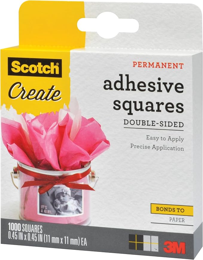 Scotch Adhesive Squares, Permanent Double-Sided Tape Squares - Image 2